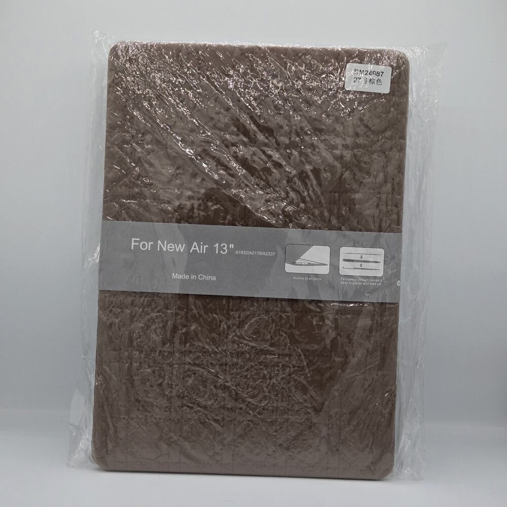 Apple Air 13” Brown Hard Shell With Quilted Leather Hearts